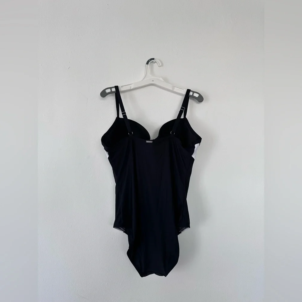 NWOT DKNY Colorblocked Tummy Control Underwire One-Piece Swimsuit  Size 12 - Picture 6 of 10